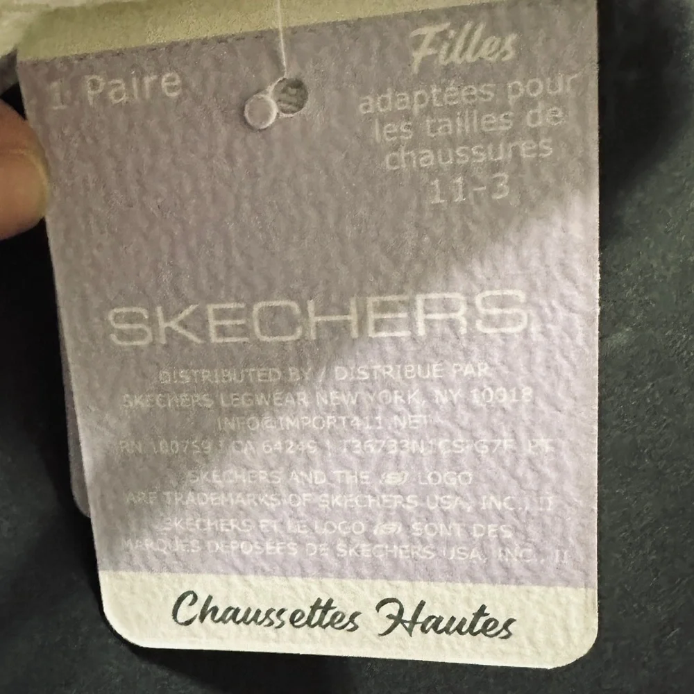 Skechers Girls Beige Fleece Lined Cozy Crew Socks